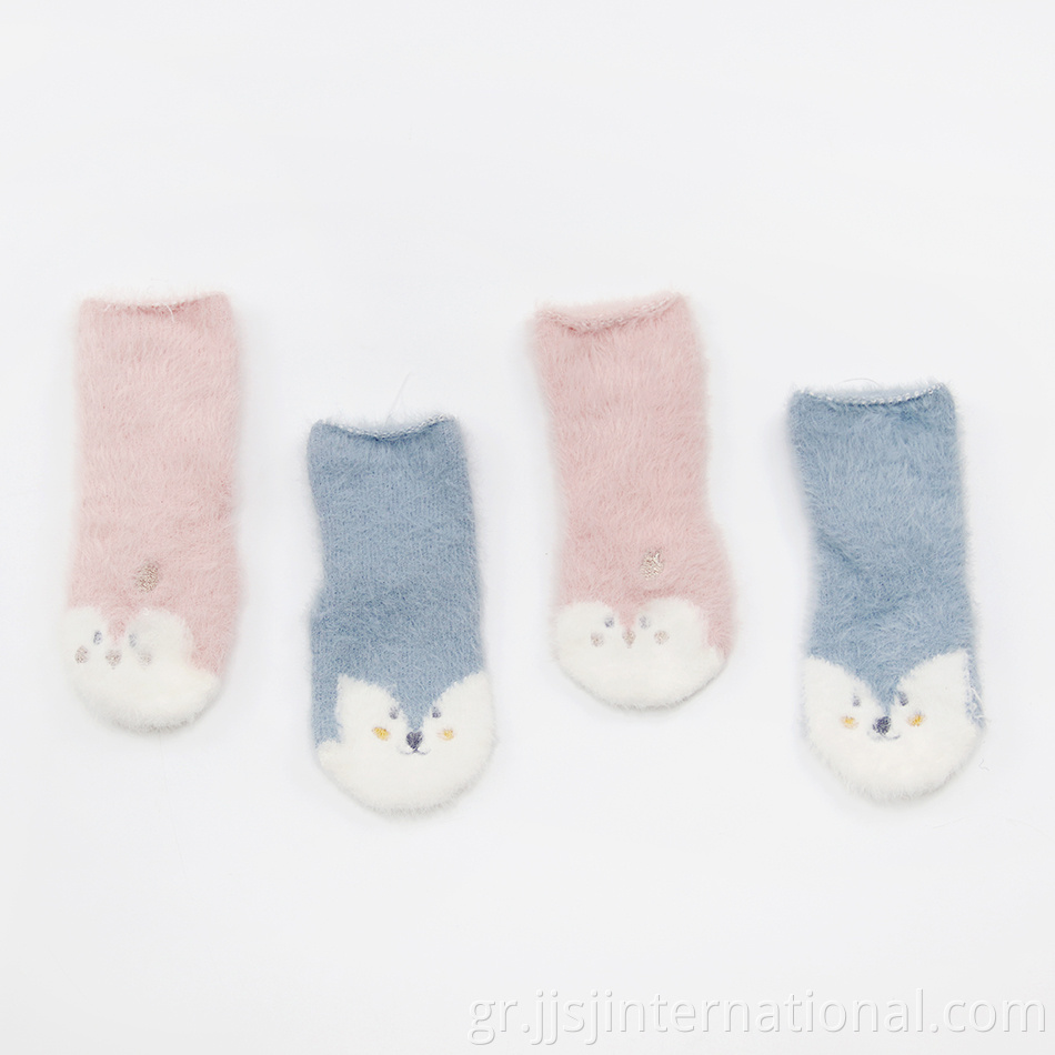 Fox Pattern Plush Children's Socks